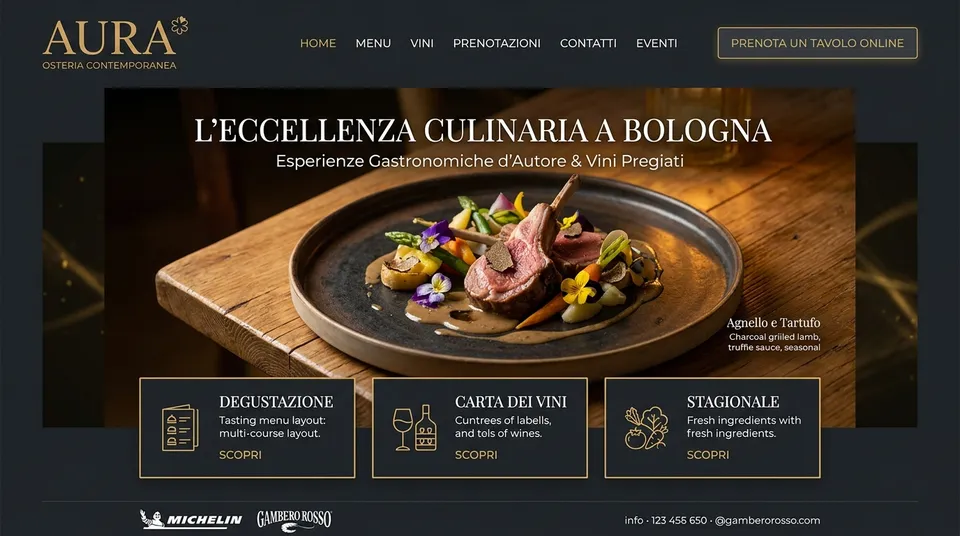 Screenshot di Aura Osteria Contemporanea