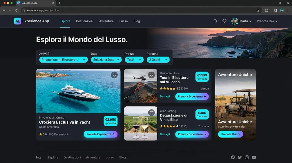 Screenshot di Experience App