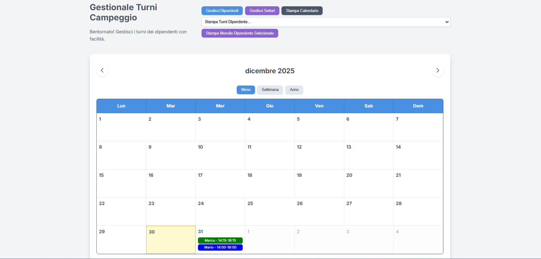 Real-time Shift Planner