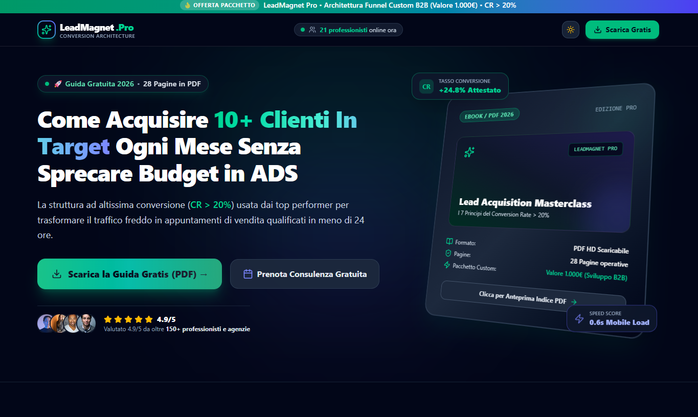 Mockup per LeadMagnet Pro
